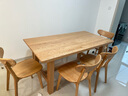 源氏木语 纯实木餐桌简约橡木桌椅组合饭桌北欧餐厅吃饭桌子 (橡木)1.6米餐桌 实拍图