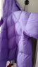 坦博尔羽绒服女时尚廓形可脱卸帽舒适保暖短泡芙外套TW336360简单紫170 实拍图