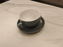 SIMELO施美乐咖啡杯套装陶瓷拉花杯杯拿铁杯下午茶大口径杯碟 曼特宁黑 实拍图