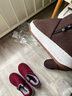 熊猫牛牛 中老年厚底防滑棉拖鞋包跟保暖居家加厚毛毛带后跟老人棉鞋男女 酒红色 41-42 合适39-40的脚 实拍图