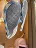 珈沐儿日式布艺布底拖鞋情侣室内木地板软底静音无声可机洗家居夏季 Y男蓝白黑格 男均码适合40-43 实拍图