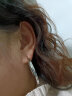 炙真银楼990足银耳环女大耳圈圈2024年新款耳坠简约个性时尚耳饰银饰 中号款 直径4.5cm一对 实拍图