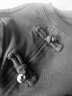 茵曼（INMAN）新中式盘扣印花T恤2024夏季女装新款珠扣短袖修身显瘦上衣 黑色 M 晒单实拍图