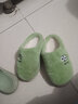 安尚芬棉拖鞋女士秋冬季新款室内家居月子鞋厚底防滑保暖加绒棉鞋 绿色【大眼仔】 38-39 适合37-38 实拍图