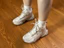斯凯奇（Skechers）老爹鞋机甲鞋二代女鞋秋冬季中帮加绒保暖减震回弹运动休闲鞋 实拍图