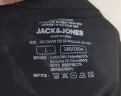 杰克·琼斯（JACK&JONES）男装T恤男夏季万能T恤舒适男士短袖清凉多色上衣纯色水洗不易走形 黑色E40 L 晒单实拍图