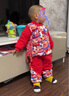 长命富贵拜年服男童新年装过年服中国风唐装冬季周岁礼服男女宝宝周岁衣服 龙行龘龘-红 100 实拍图