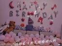 欧妮姿 生日装饰气球场景布置浪漫成人儿童女孩派对快乐桌飘 银色星月 实拍图