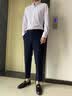 罗蒙高档天丝弹力西裤男士春夏季修身英伦商务长裤子男抗皱免烫休闲裤 深灰色 32 码(2.5尺) 实拍图