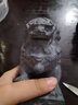 鲁寨石业石狮子摆件看门石雕石头青石小家用门前门口庭院原石雕刻整石雕刻 高15*8*6.5厘米一对 直头狮子 实拍图