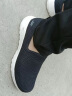 斯凯奇（Skechers）网面透气女健步鞋一脚蹬轻盈缓震舒适休闲鞋15600-BKW 晒单实拍图