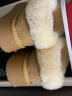 达芙妮雪地靴女毛毛鞋2023新款冬季加绒棉鞋厚底学生女生 栗色 35 标准码 实拍图
