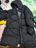 巴拉巴拉童装儿童长款羽绒服冬装男童女童极寒保暖中长款外套 黑色90001（灰鸭绒） 170cm（充绒量318g） 实拍图