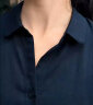 AIGLE艾高七分袖衬衫春夏款户外休闲时尚舒适TENCEL天丝女士上衣 深海军蓝 BC501 38(165/88A) 晒单实拍图