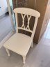 印作美式乡村风格全原木餐椅 白色套色实木复古家用餐厅椅子#8925 9925可可蛋奶白 晒单实拍图
