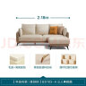 林氏家居小户型沙发客厅简约现代奶油风科技布沙发意式布艺沙发BS103 拿铁棕|2.18米+脚踏|科技布款 实拍图