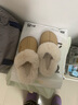 朴西居家情侣短绒棉拖鞋女秋冬家居室内防滑拖鞋厚底保暖加绒棉拖 卡其色 38-39 实拍图