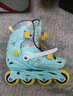 小状元平花轮滑鞋儿童培训溜冰鞋自带锁轮旱冰鞋中小学轮滑课生日礼物 精灵绿全闪【至尊套装】 M (适合31-35) 实拍图