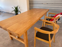 旺家星北欧实木大书桌简约现代客厅长条桌椅组合休闲区多人学习桌工作台 长桌：220*90*78板厚8cm【全实木 实拍图