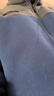 罗蒙（ROMON）夹克男秋冬季潮流棒球服抓绒衣加厚立领摇粒绒外套男装ZR58蓝2XL 实拍图