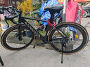 永久公路自行车男女700C弯把破风公路车27级变速成人学生城市运动单车 27速-消光黑+挡泥板+座套 实拍图