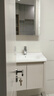 妙泉海卫生间不锈刚浴室柜陶瓷一体盆洗脸盆柜挂墙式不锈钢浴室柜组合 卡其60cm吊柜+感应全镜镜柜 不锈浴室柜（入户包安装） 实拍图