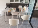 艺难忘奶油风岩板餐桌轻奢现代简约家用小户型吃饭桌子长方形餐桌椅组合 纯白岩板餐桌1.6米+4椅 实拍图