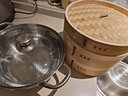 蒸尚美蒸锅不锈钢汤锅蒸笼加厚复底蒸笼竹制燃气电磁炉通用锅具家用 30cm汤锅+木蒸笼2笼1盖 28cm 实拍图