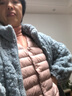 鸭鸭（YAYA）佟丽娅同款轻薄羽绒服女短款韩版休闲保暖羽绒内胆轻便排骨外套男  粉色 2XL 实拍图