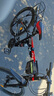 凤凰（Phoenix）折叠自行车成人男女山地车12岁到18岁变速单车骑行城市代步土坡车 95%免装/折叠双避震【辐条轮/全轴承】黑红 24寸-27速【身高145-168cm】 实拍图