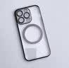 卡莱澳 【不易发黄】苹果15pro手机壳iphone15Pro电镀磁吸保护套带镜头膜全包超薄防摔壳 黑色 实拍图
