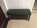 西伯侯真牛皮换鞋凳实木家用门口可坐软包坐垫美式胡桃色玄关鞋柜储物 胡+橄榄绿（60CM*35CM*48CM)翻盖 实拍图
