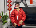 左西男童羽绒服冬季新款儿童三防加厚面包服长款外套 红色 150 实拍图