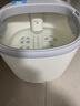 美的（Midea）泡脚桶足浴盆智能全自动按摩电动恒温加热足疗按摩器洗脚盆节日送长辈父母实用高档节日生日礼物 倾斜躺泡舒适丨电动按摩丨ZL1P暖阳白 实拍图