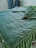 南极人（Nanjiren）牛奶绒被套200x230cm单件冬季加绒加厚1.5被罩珊瑚绒法兰绒被子套 贝壳边-翡翠【双面加绒】 200x230cm-单被套 实拍图