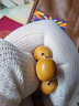 彩荷猴头正圆雕刻老型桶珠手捻核桃手串单圈文玩男女士佛珠手串链 【特级全品小凤仙】老型桶蜜蜡款 实拍图