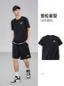 安踏（ANTA）针织短袖t恤 男女同款2025夏季情侣款休闲套头打底衫上衣 基础黑-6 2XL 实拍图