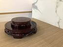 善扬仿红木木质底座佛像圆木底座圆形花盆摆件托架托盘圆底盘 圆底座 直径7.8cm 实拍图