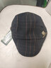 蒙奈特（MONAITTE）帽子男新款秋冬潮流鸭舌帽男士中老年爸爸格纹复古贝雷帽前进帽女 黑色 均码 可调节（54-61CM） 实拍图