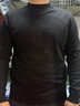 宾色半高领毛衣男冬款纯色休闲加绒加厚保暖打底衫修身秋冬针织衫男装 【加绒半高领】黑色 4XL 【合适180-210斤】 实拍图