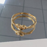 中国黄金（CHINA GOLD）爱心黄金戒指女足金结求婚戒子生日礼物送女友老婆结婚纪念实用礼 【京速达】足金交织爱心戒指 实拍图