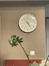 天王星凸玻璃面挂钟客厅卧室家用钟表创意简约大数字免打孔石英钟挂墙时尚个性时钟 Q1755-1纯洁白35厘米 实拍图