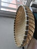 手工竹编筐竹蓝工艺品竹篮子筛子竹制品竹簸箕箩筐干货晒筐晾晒竹扁小竹筐馒头筐水果筐收纳筐家用 A款外径36高12cm_原竹 实拍图