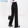 真维斯（Jeanswest）牛仔裤女高腰直筒裤2026夏季款宽松垂感阔腿拖地裤子黑色S 实拍图