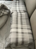 MUJI 柔软洗棉被套套装 枕套套装 床上用品三/四件套纯棉学生宿舍床单 灰色大格纹 加大双人用适用1.8米床 床单款 被套220*240cm 实拍图