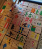 QZMEDU 木制多米诺骨牌200粒儿童早教玩具男女孩数字双面玩具学生认字动物海洋数字积木 实拍图