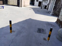 兰彩加厚钢管警示立柱防撞柱可拆卸车挡活动带锁小区广场路桩 立柱插销活动带顶环114*750*2.0黑色贴黄膜 实拍图