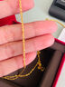 周大生黄金项链绞丝锁骨链素金链经典母亲节礼物 45cm-4.32g 实拍图