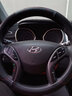 北京现代瑞纳悦动朗动X35名图X25方向盘套真皮新款四季汽车把套 真皮-黑红色 实拍图