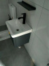 约龙（YUELONG）小户型太空铝浴室柜卫生间一体陶瓷洗脸盆柜组合洗手盆家用洗漱台 43CM主柜+镜子 实拍图